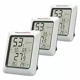ThermoPro TP50-3 digitales Hygrometer Innen Thermometer Raumthermometer mit Aufzeichnung und Raumklima-Indikator für Raumklimakontrolle Klima Monitor
