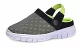 Clogs Kinder Hausschuhe Jungen Mädchen Gartenschuhe Pantoletten Strand Sandalen Atmungsaktiv rutschfest,37 EU,11-Grün