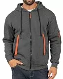 LAOARA Herren Full Zip Hoodies Casual Langarm Sweatshirts Fleece Jacke Hoody Top mit Tasche