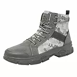 LinRim Stiefel Herren Militärstiefel Camouflage Desert Army Tactical Boots Sneakers Verschleißfest rutschfeste Outdoor Trekkingschuhe Männer Wanderschuhe
