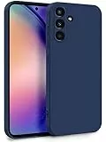 MyGadget Hülle für Samsung Galaxy A54 5G - Zweilagige Handyhülle mit Kameraschutz - Cover mit Innenfutter & Silikon außen - Dunkelblau
