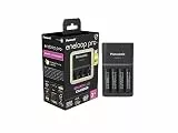 eneloop SmartPlus-Ladegerät für 1–4 AA/AAA NI-MH-Akkus, mit 4 eneloop pro AA/Mignon-Akkus mit 10 Sicherheitsfunktionen