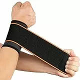 flintronic Handgelenkbandage, Elastisch und Verstellbarer Handgelenkschoner mit Klettverschluss, Atmungsaktiv Wrist Wrap für Sehnenscheidenentzündungen, Tennis, Fitnessstudio, Training (Schwarz B)