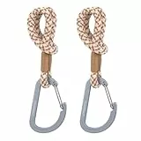 LÄSSIG Kinderwagenbefestigung (2 Stk.) Karabinerhaken Kinderwagenhaken Einkaufshaken/Stroller Hooks Cord camel/vanilla/lavend