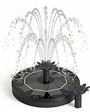HOAMZ Solarbrunnen für Draussen, 160mm Solar Springbrunnen mit Innovative 4-in-1 Düse, 2026 Neueste 3W Solarbrunnen Solar Wasserpumpe Solar schwimmender Fontäne Pumpe für Garten Gartenteich Vogel Pool