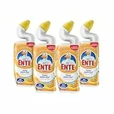 WC-Ente Total Aktiv Gel, Flüssiger WC-Reiniger, Toilettenreiniger, Citrus Splash (erfrischender Zitronen-Duft), 750 ml (Packung mit 4)