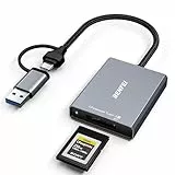 BENFEI CFexpress Typ A Kartenleser mit USB 3.2 (Gen 2) 10 Gbit/s, USB-C&USB-A 2-in-1 Typ A CFexpress Adapter, kompatibel mit Windows/Mac/Linux/Android