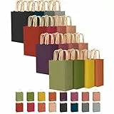 32 Stück Geschenktüten mit Henkeln, 18x8x22 cm – Bulk-Set aus Kraftpapier in 16 eleganten Farben Ideal für Kindergeburtstage, Baby-Shower, Hochzeiten, Weihnachten und Halloween
