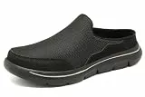 CELANDA Meik Mangni Damen Hausschuhe Herren Slip On Clogs Leichte Atmungsaktive Pantoletten Mules Weiche Freizeit Bequem Gartenschuhe, B Schwarz 43 EU