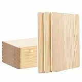 ZOFUN 10 Frühstücksbrettchen Holz Holzbrett, 24 x 14 x 1 cm Frühstücksbretter Kiefernholz, Unbehandeltes Holzbrettchen, Schneidebrett Brett Holz Brettchen Holz für Brot Fleisch Gemüse