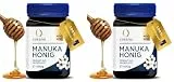 Cosana Manuka Honig 400 MGO + 500g – 100% Pur - Abgefüllt, versiegelt und zertifiziert in Neuseeland (Packung mit 2)
