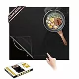 KitchenRaku Transluzent Induktionsmatte 90x54cm,Induktionsschutzmatte,Herdabdeckplatte, Herdabdeckung Induktionsfeld, Induktionsmatte, Herdplatten Abdeckungen