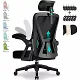 Airchros Bürostuhl,Bürostuhl Ergonomisch mit Verstellbarer Kopfstütze,Armlehnen und Lendenwirbelstütze, Schreibtischstuhl Drehstuhl Wippfunktion bis 135°,Chefsessel Rückenschonend, 150kg