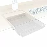 KD Essentials – 2× Schublade unter Schreibtisch, verstaut A4-Dokumente/Büroartikel unsichtbar unter dem Tisch, Unterbau Schubfach als Organizer/Ablage im Büro/Home Office – Zweier-Set, Metall, weiß