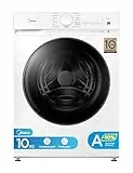 Midea Waschmaschine V3 series, 10 kg | Energieeffizienzklasse A-10% | 1400 U/min| Dampffunktion | Tierhaare| 15-Min Schnellwäsche | Woolmark-Zertifiziert MFV3EW100BA10 | Weiß