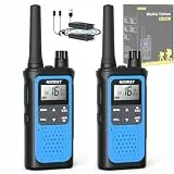 Walkie Talkie Kinder Erwachsene Spielzeug,2er Set NXGKET Große Reichweite 5km Walki Talki,Aufladbar mit 1800 Mah Akku, 16 KanäLe Funkgeräte mit Taschenlampe LED für Freien, Camping, Wandern