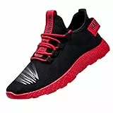 Generisch Sneaker Herren Schuhe Laufschuhe Sportschuhe,Outdoor-lässige Schuhe,Elastische Schuhöffnung Atmungsaktive Sneaker Herren Laufschuhe mit weichen Sohlen,Herren Wanderschuhe,Outdoor Fitness