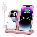 JARGOU 3 in 1 Kabelloses Ladegerät, Induktive Ladestation für Apple Watch und iPhone AirPods, Wireless Charger für iPhone 16 15 14 13 Pro Max, für Apple Watch 10/9/Ultra/8/7/6/SE/5/4/AirPods 4 Pro 3