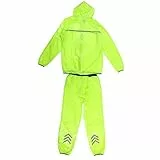 Reflektierender Unisex Regenanzug, Regenmantel mit Hose, Atmungsaktiv, Wasserabweisend, Winddicht, für Herren und Damen, S