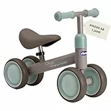 Chicco Kinder Laufrad ab 1-3 Jahre, Pedalfreies Balance-Fahrrad für Kinder,Spielzeug, Vierrad, Lauflernrad, Gummiräder, rutschfeste Griffe, Lauflernrad, für Jungen Mädchen max. 20 kg, Geshenke, Beige