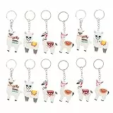 Amosfun Alpaka SchlüSselanhäNger 12 StüCk Cartoon Tier AnhäNger FüR Tasche Rucksack Handy Dekoration Geschenk FüR Frauen Und Freunde