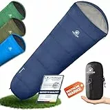NORDBÄR® Schlafsack 3 Jahreszeiten & Sommer Ultraleicht [750g/1500g] | Camping Mumienschlafsack | kleines Packmaß [100GSM/300GMS] | Outdoor Reise Hüttenschlafsack| Sommerschlafsack