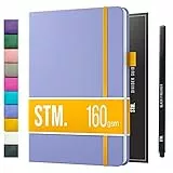 Notizbuch B5 Dotted Bullet Journal Buch und Stift - Gepunktet - Scribbles That Matter Notebook B5 - Auslaufsicheres 160g dickes papier, 150 Seiten, Hardcover Bujo, Hardcover Dot Grid note book