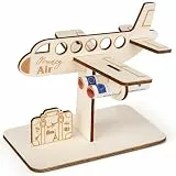 HOLDLEAF Geldgeschenke Geburtstag Holz,Flugzeug Geldgeschenk Reise,Originelle Geburtstag Holz,Reisekasse Geschenke für Frauen, Männer