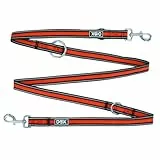 DDOXX Reflektierende Leine für Hunde, mit Air-Mesh - 2m, 3-Fach verstellbar, bissfest - Hundeführleine für alle Hundegrößen - S (Orange) - 1,5 x 200 cm , hundeleine flexi