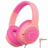 iClever Kopfhörer Kinder, Kinderkopfhörer mit Kabel Sichere Lautstärke 85dBA, Stereo Sound, Over Ear Faltbare 3.5 mm Jack Kopfhörer für Kinder für iPad, Tablets, Schule, Reisen
