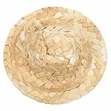 SUPVOX Mini Strohhut DIY Strohmütze Strand Sonnenhut Kunst Malerei Hut Sommer Strohhut Strandkappe für Hawaiian Partei Bevorzugt Dekoration Liefert 10 cm
