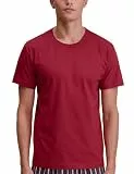 CALIDA RMX Sleep T-Shirt Herren, Bio Baumwolle, sportlicher Schnitt, amtungsaktiv, pflegeleicht Rio red 46-48