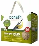 Donath Bio Energie-Knödel Schalenfrei ohne Netz - Meisenknödel ohne Netz - 100g je Knödel - Keine Schalenreste - Ganzjahres Wildvogelfutter - aus unserer Manufaktur in Süddeutschland - 30er Karton