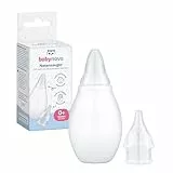 babynova Nasensauger mit zwei Ausätzen für Babys und Kleinkinder - für ein sanftes Absaugen von Nasenschleim - BPA-frei