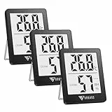 DOQAUS Digital Hygrometer Innen, 3 Stück Thermo- Hygrometer Feuchtigkeit Raumthermometer Luftfeuchtigkeitsmessgerät mit Hohen Genauigkeit, für Innenraum, Babyraum, Wohnzimmer, Büro