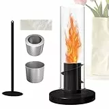 dewdat Tornado Lampe | Kamin Mit Schwenkbarer Flamme | Tischfeuer Für Nachttisch Balkon Schlafzimmer Filmabende Geburtstagspartys