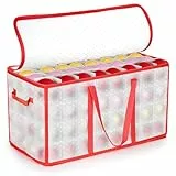 Seachrgif Weihnachtskugeln Aufbewahrung,Christbaumkugeln Aufbewahrung128 Fächer,XL Aufbewahrungsbox Weihnachtskugeln,Weihnachtskugelboxen,Box für Weihnachtskugeln mit Deckel,Hält 8cm 6cm kugeln