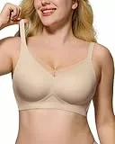 As Fairy BH Damen Ohne Bügel BHS Mesh Nahtloser Stütz Push Up BH Bügelloser Seamless Bequem Bralette Tshirt Klassische Komfort BHS für Damen Haut M