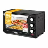 TZS First Austria - Minibackofen 30L 1600W - Mini Backofen stufenlose Temperaturregelung bis 230°C - Miniofen 60 Min. Timer, 3 Einschubhöhen, Backblech & Grillrost - Für kleine Küchen & Camping