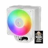 ARCTIC Freezer 36 A-RGB - CPU Kühler mit Push-Pull & ARGB Beleuchtung für Intel & AMD, Single-Tower, 2 druckoptimierte 120 mm P-Lüfter, Hydrodynamisches Gleitlager, 200–2000 rpm, inkl. MX-6 - Weiß