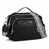 Gladdon Umhängetasche damen,Schultertasche mit Reißverschluss, Crossbody Tasche, Leder Handtasche Klein, Womenswear…