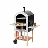 Teamson Kids My Little Helper Pizza Oven & 24 pc. Accessory Set, Gray/Natural