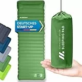 NORDMUT Isomatte Selbstaufblasend 10cm - Isomatte Camping mit kleinem Packmaß - Selbstaufblasbare Luftmatratze für kinderleichtes aufpumpen - Camping Matratze Ultra komfortabel (Grün)