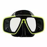 Aqua Lung Tauchmaske Look, Farbe:schwarz/gelb, Silikonfarbe:schwarz