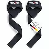 ATHLETIC AESTHETICS Zughilfen für Krafttraining und Bodybuilding (gepolstert) - Profi Lifting Straps 60 cm Länge für Fitness, Weightlifting, Kreuzheben - Zughilfe im Paar für Frauen und Männer