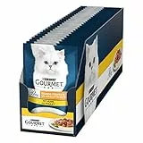 Gourmet Perle Erlesene Streifen Katzenfutter nass, mit Huhn, 26er Pack (26 x 85g)