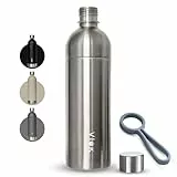 VIOK Flasche für Aarke Carbonator 3 & 2, Smeg, Brita SodaOne, Sodapop Cooper & Philips GoZero – 1,3L Edelstahl Ersatzflasche, spülmaschinenfest, Alternative Aarke Flasche - mit Tragegriff
