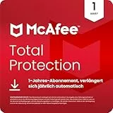 McAfee Total Protection (1 Geräte) 2025 | 12 Monate|Secure VPN, Sicherheitssoftware mit Virenschutz, Kennwort-Manager, Identitätsüberwachung | Digitaler download