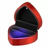 VOSAREA LED Herzform Schmuck Etui Verlobungsring Ringbox Hochzeit Paar Verlobungsringe Ring Box Engagement Ringschatulle Deko Schatulle Verlobungsgeschenk Trauringe Paarpreis Verlobung Box