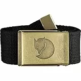 Fjällräven Unisex Gürtel Canvas Brass G rtel, Schwarz, Einheitsgröße EU